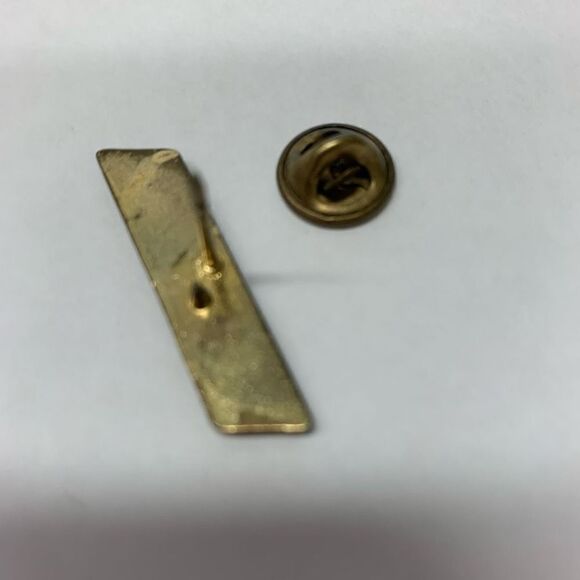 Gold Tone Service Bar Pin 1.25” x .25” - Picture 4 of 4